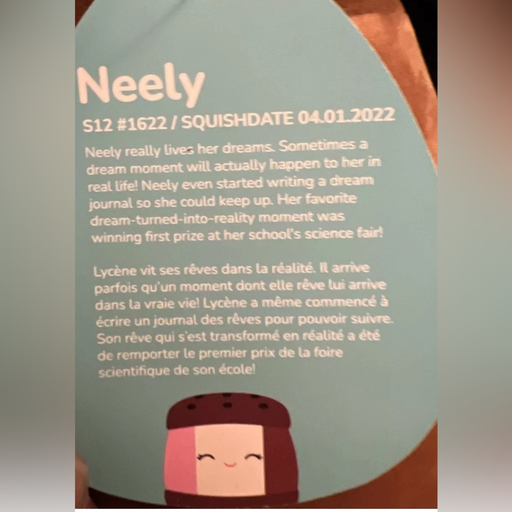 NWT 12” Neely the Neapolitan Ice Cream Sandwich Squishmallow — RARE silver tag - Picture 4 of 4